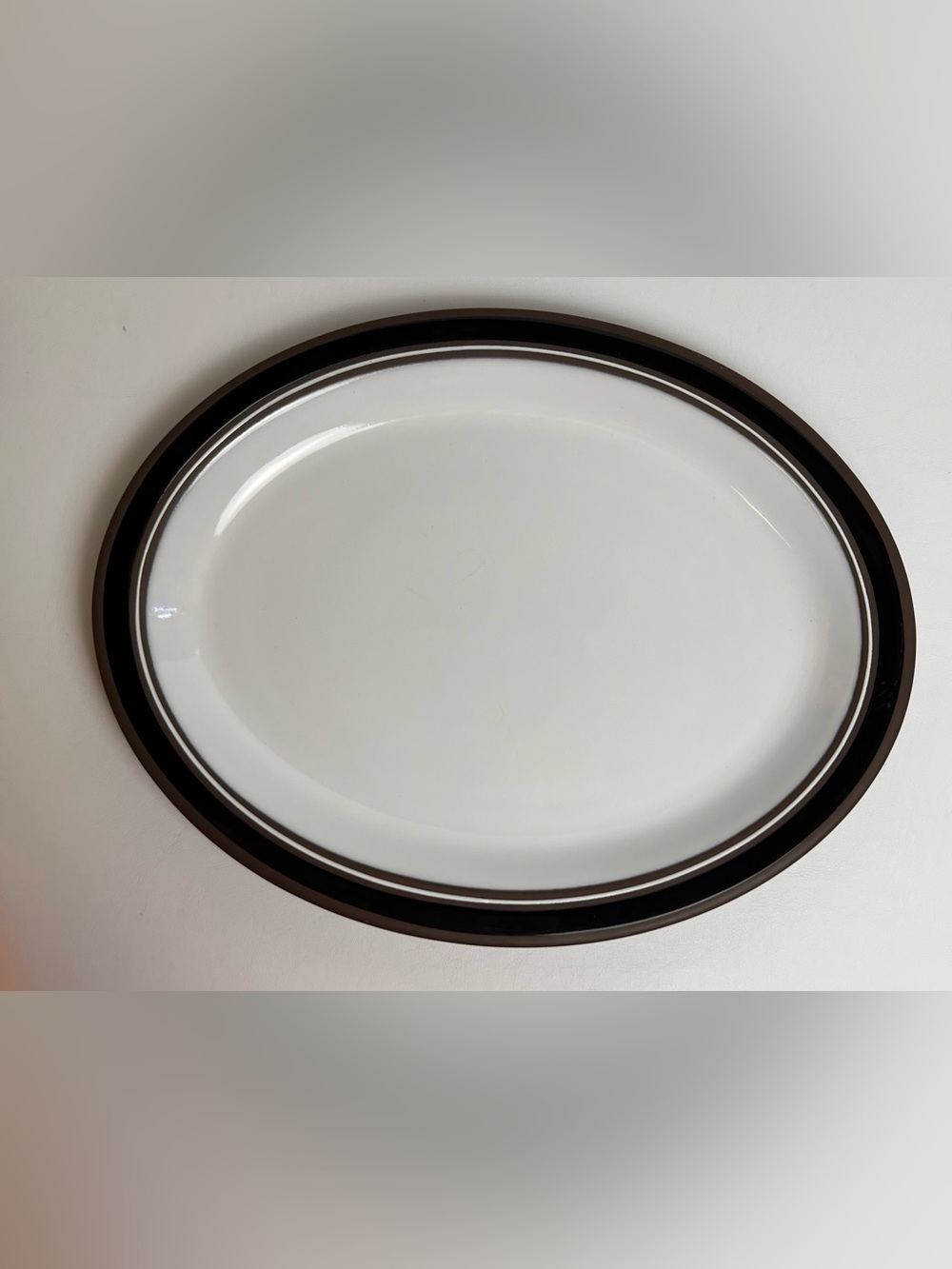Hornsea Contrast 1978 Oval Serving Platter Brown Lancaster Vitramic England